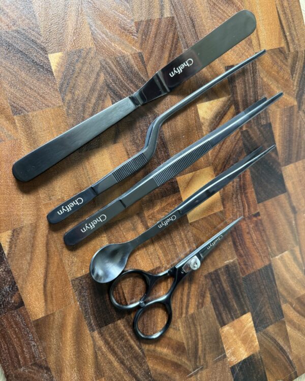 Five Piece Chef's Plating Utensil Set Black